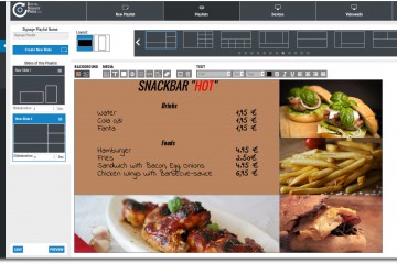 Digital Signage Template Snackbar